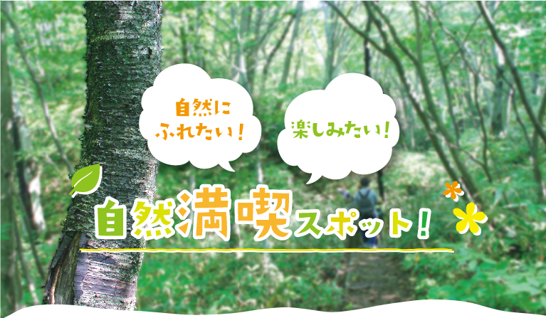 自然にふれたい！楽しみたい！自然満喫スポット！